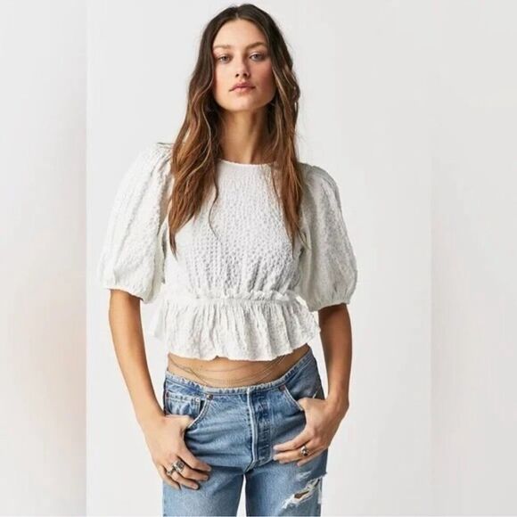 Free people jasmine top white SMALL - Picture 2 of 3